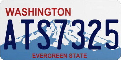 WA license plate ATS7325