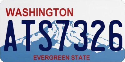 WA license plate ATS7326
