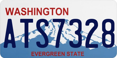 WA license plate ATS7328