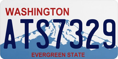 WA license plate ATS7329