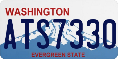 WA license plate ATS7330