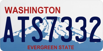 WA license plate ATS7332