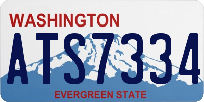 WA license plate ATS7334