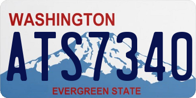 WA license plate ATS7340