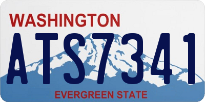 WA license plate ATS7341