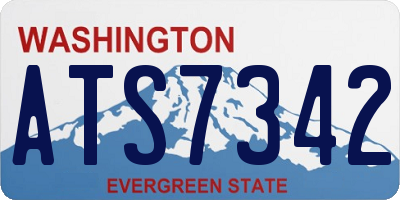 WA license plate ATS7342
