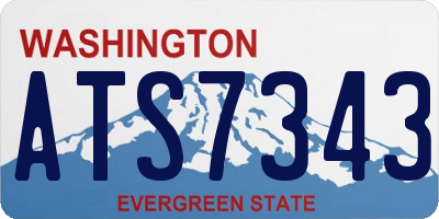 WA license plate ATS7343