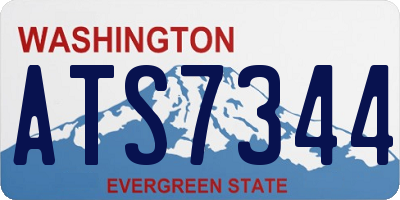 WA license plate ATS7344