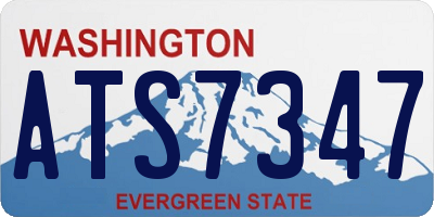 WA license plate ATS7347