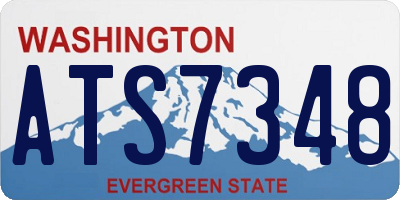 WA license plate ATS7348