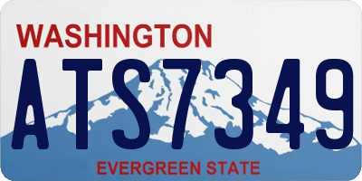 WA license plate ATS7349