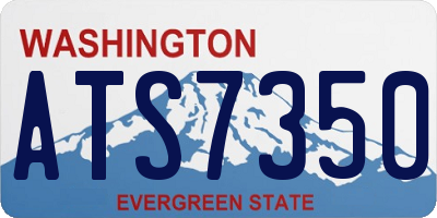WA license plate ATS7350