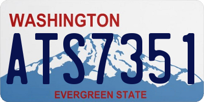 WA license plate ATS7351