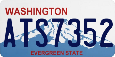 WA license plate ATS7352