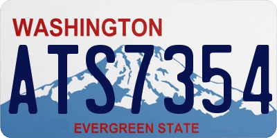 WA license plate ATS7354