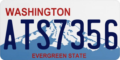 WA license plate ATS7356