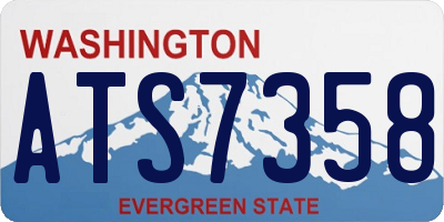 WA license plate ATS7358