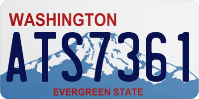 WA license plate ATS7361