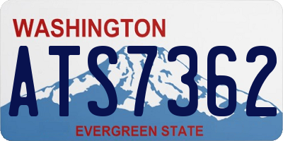 WA license plate ATS7362