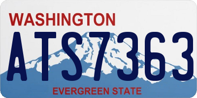 WA license plate ATS7363