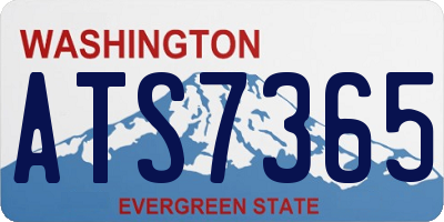 WA license plate ATS7365