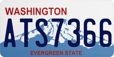 WA license plate ATS7366