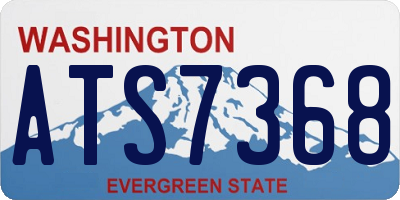 WA license plate ATS7368