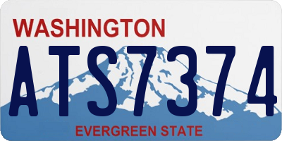 WA license plate ATS7374