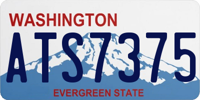 WA license plate ATS7375