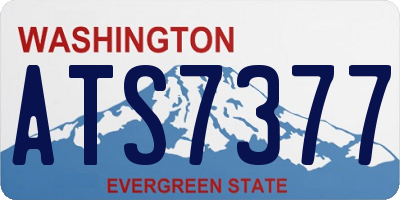 WA license plate ATS7377