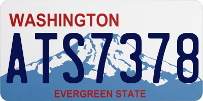 WA license plate ATS7378