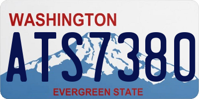 WA license plate ATS7380