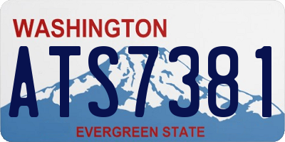 WA license plate ATS7381