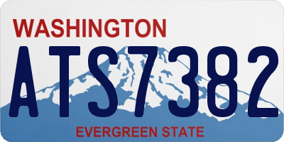 WA license plate ATS7382
