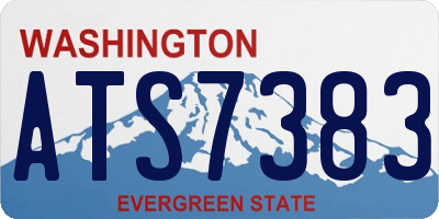 WA license plate ATS7383