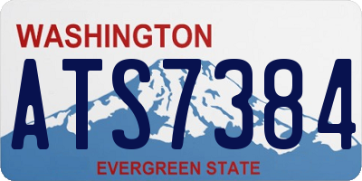 WA license plate ATS7384