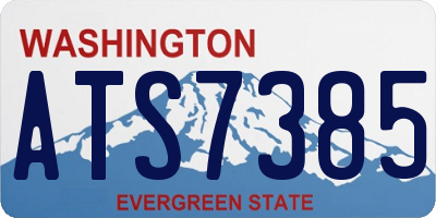 WA license plate ATS7385