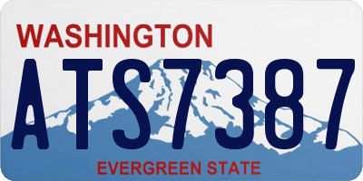 WA license plate ATS7387
