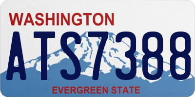WA license plate ATS7388