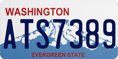 WA license plate ATS7389