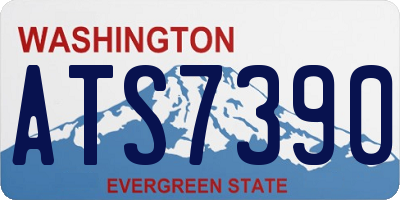 WA license plate ATS7390