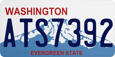 WA license plate ATS7392