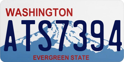 WA license plate ATS7394