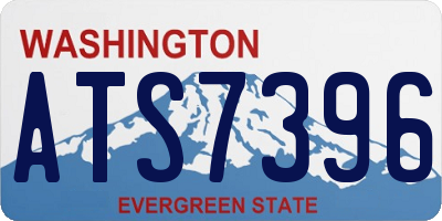 WA license plate ATS7396