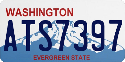 WA license plate ATS7397