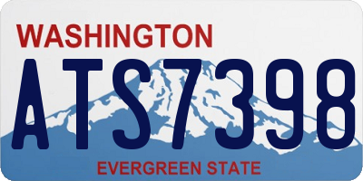 WA license plate ATS7398