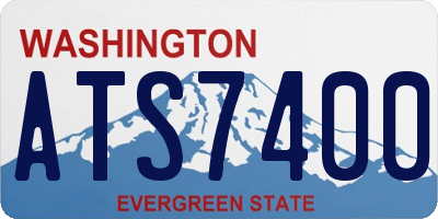 WA license plate ATS7400