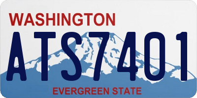 WA license plate ATS7401