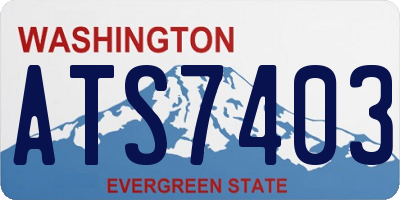 WA license plate ATS7403