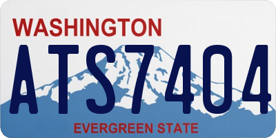 WA license plate ATS7404